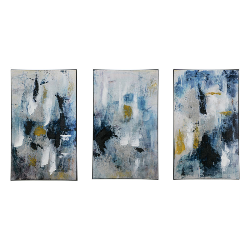 Multicolore - art mural moderne abstrait Colleen - l 24 po x H 40 po