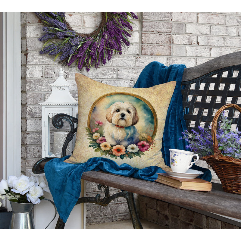  Coussin décoratif intérieur / extérieur en polyester, H 18 po x l 18 po x P 4 po