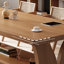 Bureau rectangulaire brun en bois massif-130767491
