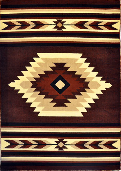 Tapis brun/beige Drummond, Rectangle 3 pi x 5 pi