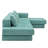 Boneless 113" L-Shaped Chenille Sectional Sofa with Double-Layer Cushions-124632833