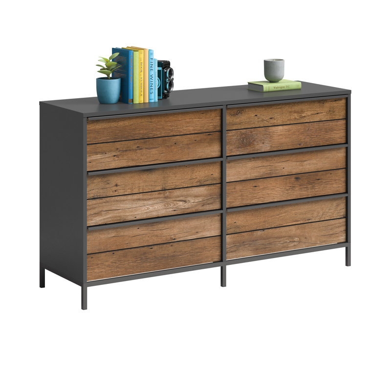 Commode en bois au design minimaliste, brun