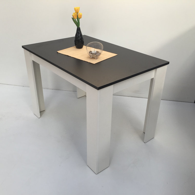 Langell Rectangular 110cm L x 70cm W Restaurant Table, Black