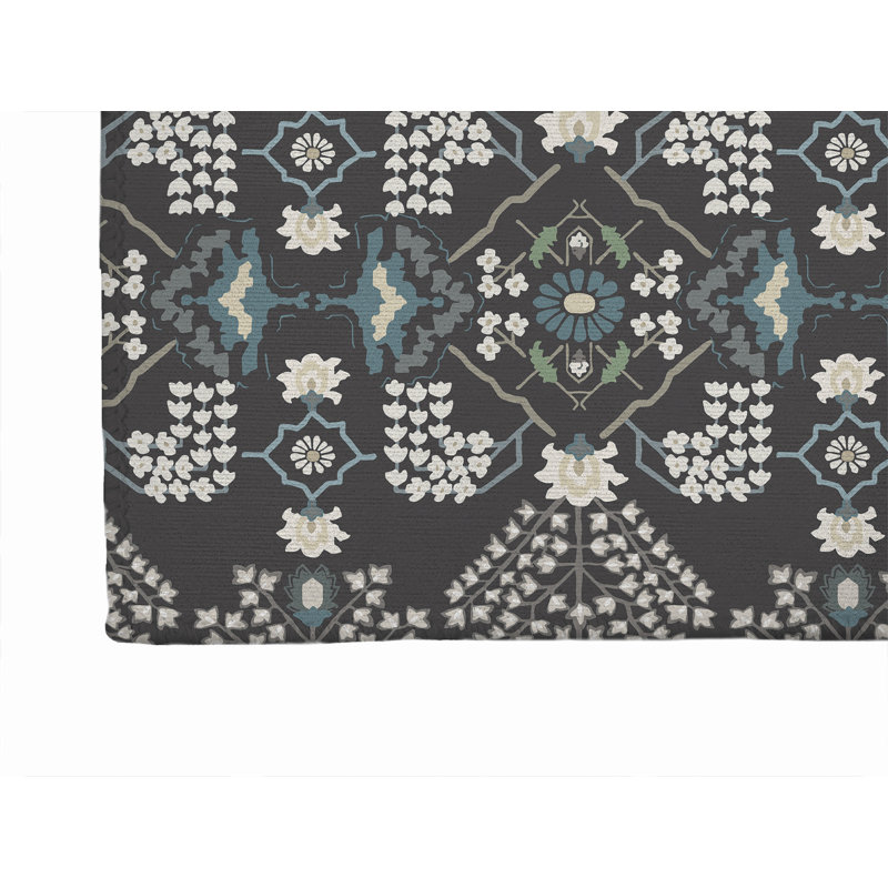 Tapis de bureau léger antidérapant Tilly, Gris anthracite, L 3 pi x L 2 pi