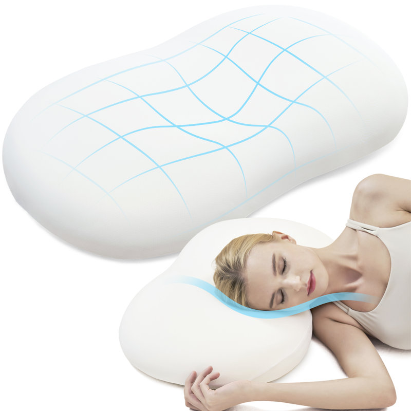 Cervical Neck Pillow Memory Foam for Pain Relief,Ergonomic Cooling Pillow for Sleeping Odor-Free,Ideal for Side Back and Lying Sleepers