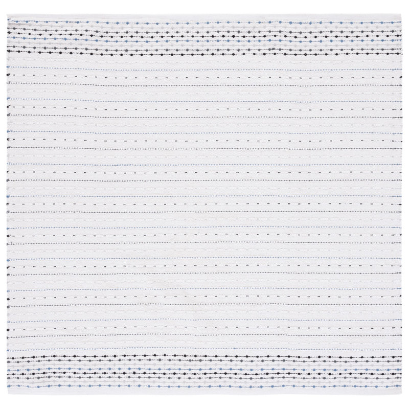 Tapis rayé en coton Breckenridge, Carré 6 pi