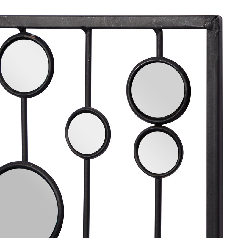 Eccentric Glam Geometric Mirror Wall Decor Set of 3 in Black