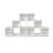 12 Cube Bookcase Ladder Storage Unit - White - Two 6 Cube Units