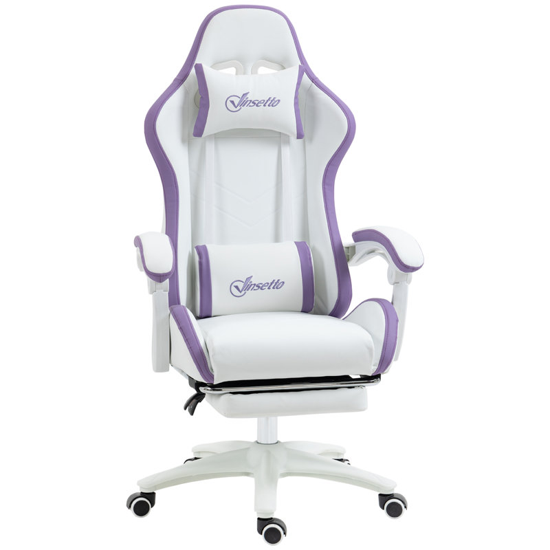 Gaming Chair, Purple/White