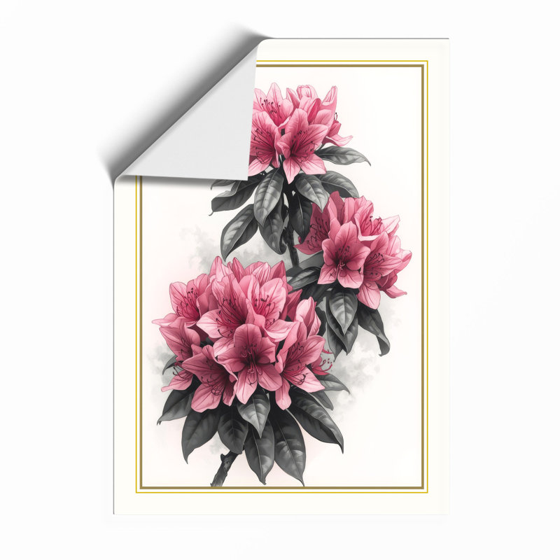 Pink Peonies Study Botanical - Print, Unframed, A2 - 59.4 x 42.0 cm
