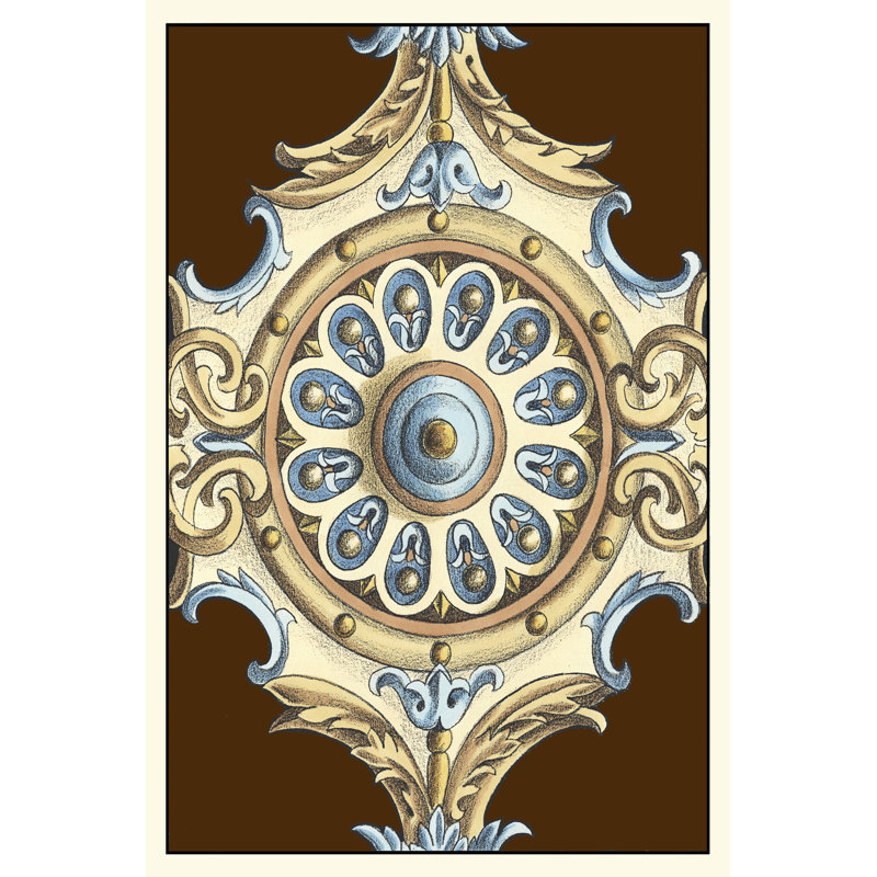 Ornamental Rosette II - Wrapped Canvas Art Prints, 46cm H x 30cm W x 3.8cm D