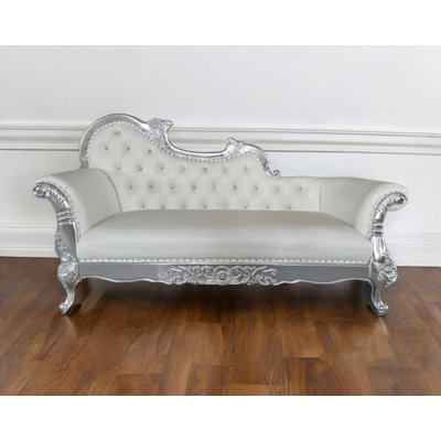 Kaisi Faux Leather Chaise Lounge