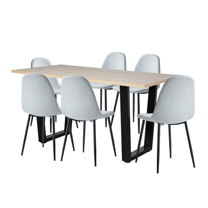 Barratt 6 - Person Dining Set, 77cm H x 150cm L x 80cm W