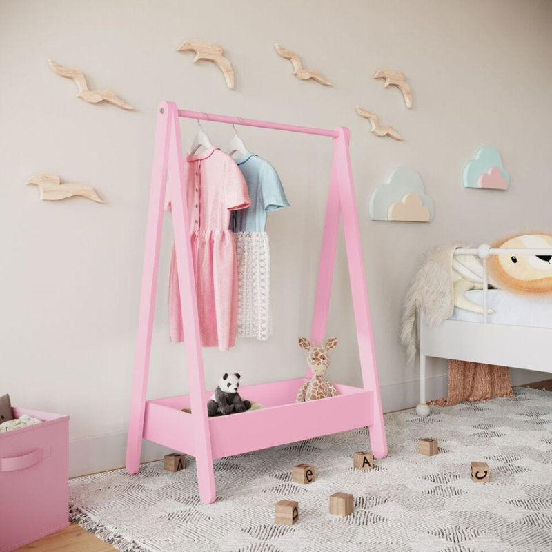 Deidre 64.5cm Clothing Rack, Pink