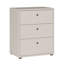 Tekita Modern 3-drawer chest of drawers, small storage cabinet, engineered wood, beige, 54 cm W x 66.3 cm H x 34.8 cm D-391126110