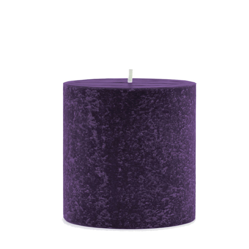 Bougie colonne non parfumée Timberline, H 3 po x l 3 po x P 3 po, Aubergine