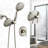 High Shower Head With Handheld - Corrosion 6 Spray Patterns Brushed Nickel Rain Modes & Arm Discoloration-127299629