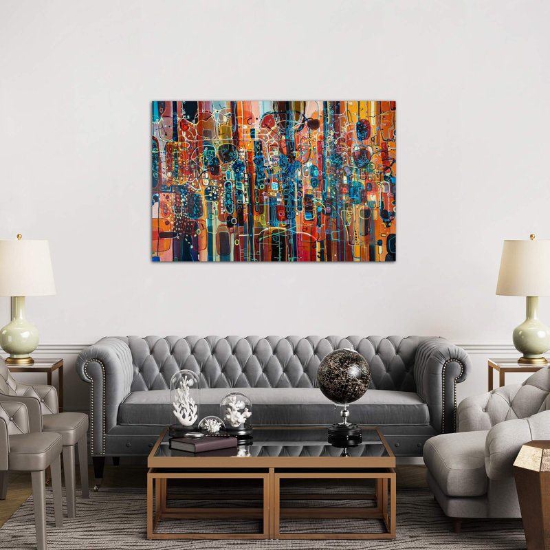 Wild Red by Rebecca Moy - Wrapped Canvas Painting, 66.04 cm H x 45.72 cm W x 1.91 cm D