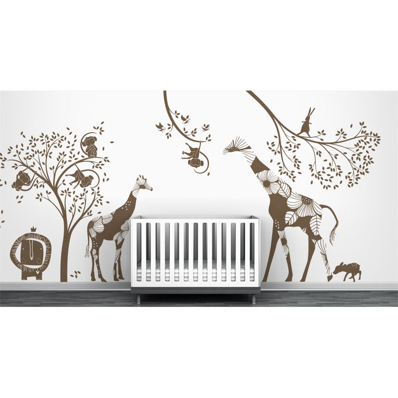 Décalcomanie murale jungle baby, Cuivre métallique