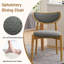 5-Piece Round Dining Table Set, MDF Tabletop & Solid Wood Dining Chairs with Boucle Upholstered Cushion, Mid-Century Wooden Dinner Table for Dining Room Kitchen-1474572300-1474572301