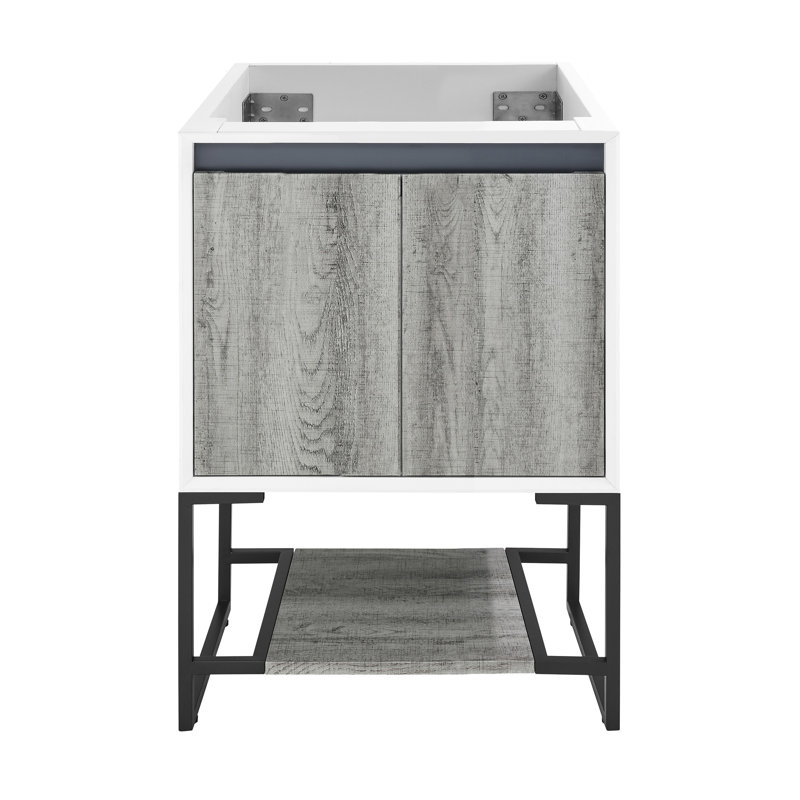 Marseille 24.05" Single Bathroom Vanity Base Only in Gray