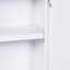 Armoire à pharmacie murale Kleankin 16 po x 21 po avec serrure, armoire murale verrouillable en acier à 3 niveaux pour la salle de bain, cuisine avec 2 clés, blanc