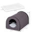 Maison pour chat chauffée, abri pour animaux portable imperméable, chaleur isolée, circulation d'air brun, imperméable,