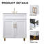 Ensemble de meuble-lavabo simple 30 po blanc moderne