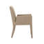Chaise avec accoudoirs en cuir caribou Modern Brume