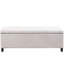 Banc de rangement avec dessus à fermeture en douceur - pieds en bois massif, largeur 47,61 po, bouton de revêtement naturel, capacité de 400 lb, tissu-596516571-596516574