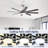 Brixham 52 Inch Large Ceiling Fan With Dimmable Led Light 8 Abs Blades Smart Remote Control Reversible Dc Motor For Living Room-114796079