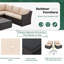 7 Piece Rattan Sectional Seating Group with Cushions-91440560