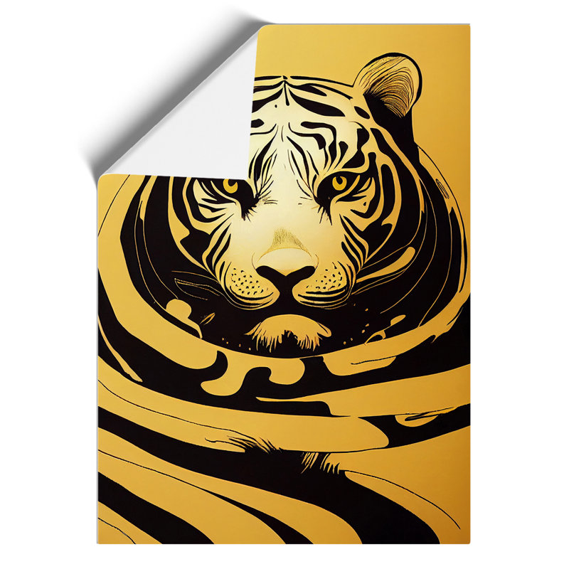 XV1022-4874X Unique Tiger Art No.1 Abstract - - Wall Art, 29.7cm H x 21cm W, Paper, No Matte