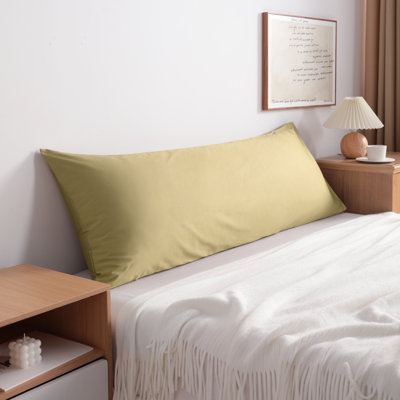 Taie d'oreiller corporelle 100 % coton, fermeture portefeuille, housse de coussin pour le corps douce