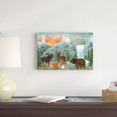 "Woodland Forest I" by Veronique Charron Mixed Media Forest Painting Print 