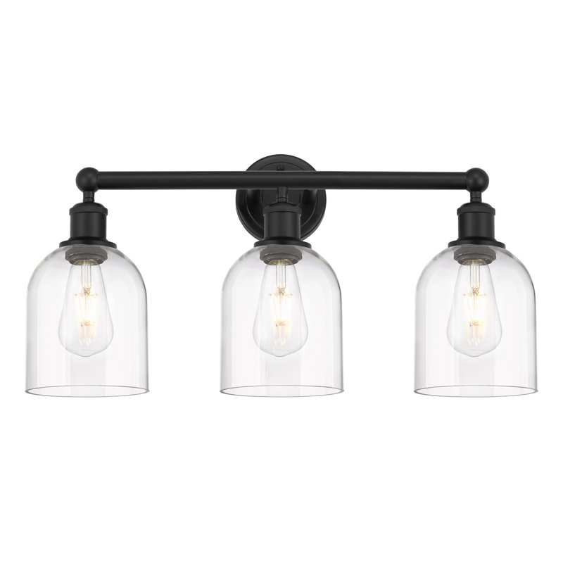Allysson 3 - Light Dimmable Vanity Light, Clear, Matte Black