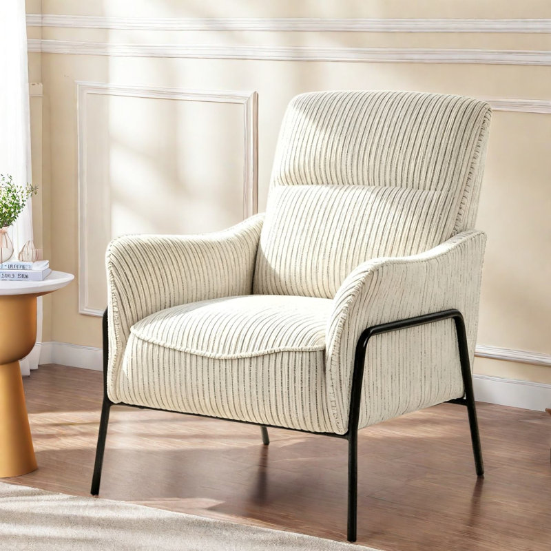 Chaises d'appoint modernes, tissu gris avec structure en métal pour maison compacte