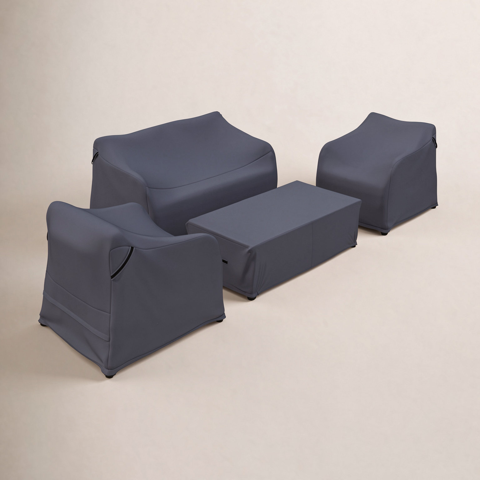 Acacia Wood Outdoor Conversation Set Cover