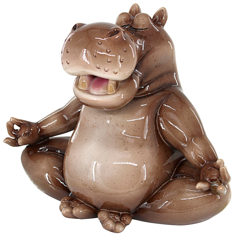 Zen Yoga Hippo Figurine