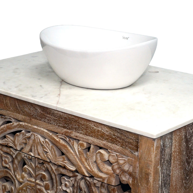 Meuble-lavabo simple 36 po avec plateau en marbre
