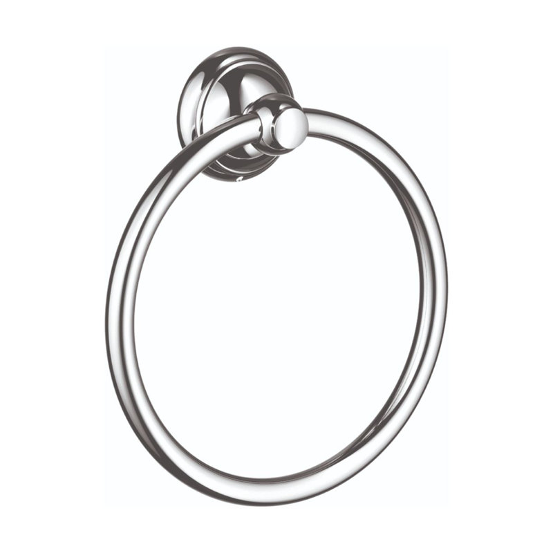 Retroaktiv Tango Wall Mounted Towel Ring, Chrome