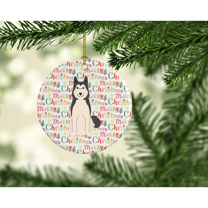 Figurine suspendue Merry Christmas West Laika Spitz