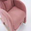 Chaise berçante en tissu avec repose-pieds réglable-420830078