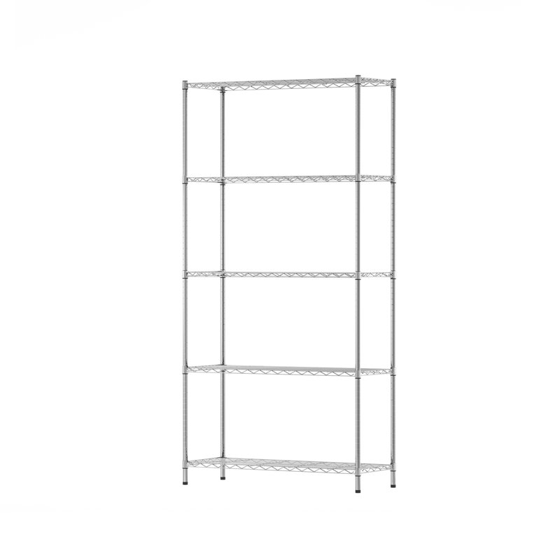 Canika Stainless Steel Storage Rack, 182.88cm H x 91.44cm W x 35.56cm D, Stainless Steel
