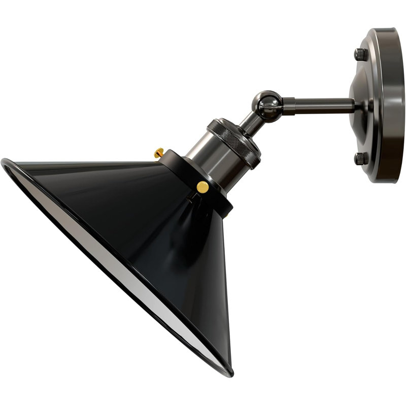 Armed Sconce, Shiny Black