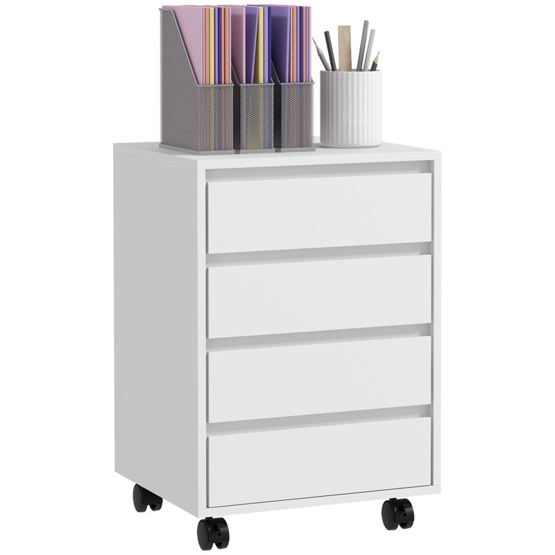 Taliyha 46cm Wide 4 -Drawer File Cabinet, White