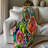 Vibrant Floral Vortex Throw Blanket-395233275