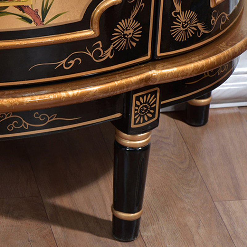 Console couleur demi-cercle en bois manufacturé