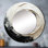 Minimalist Spiral - miroir abstrait en spirale, miroir mural décoratif rond moderne, impression d'art en métal