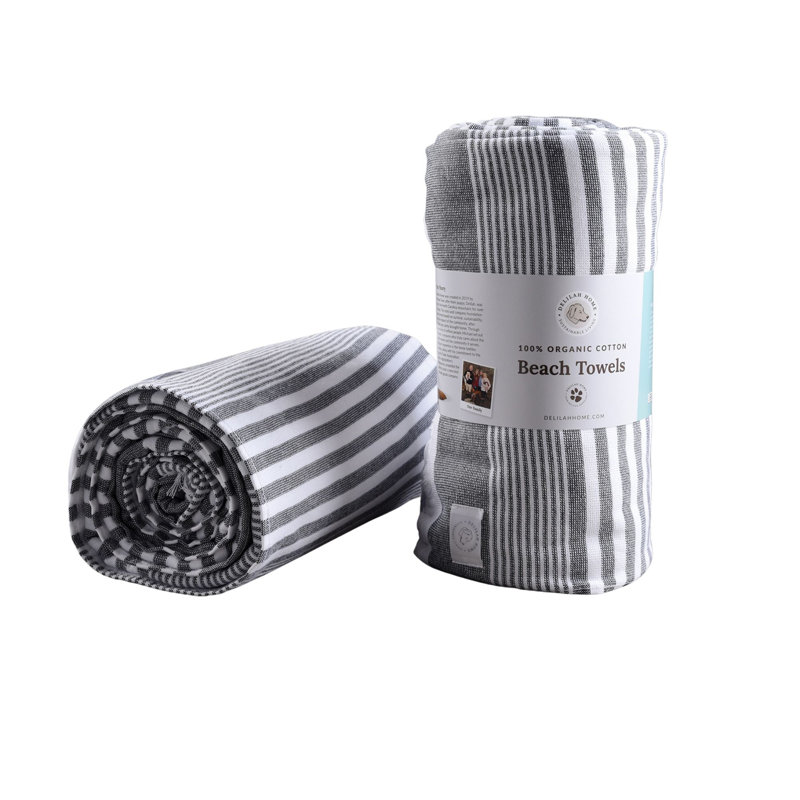 Serviettes de plage 100% coton biologique Sunset